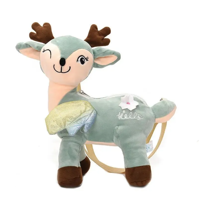 Charming Sika Deer Plush Backpack – Soft, Lightweight, Ideal for Kids!