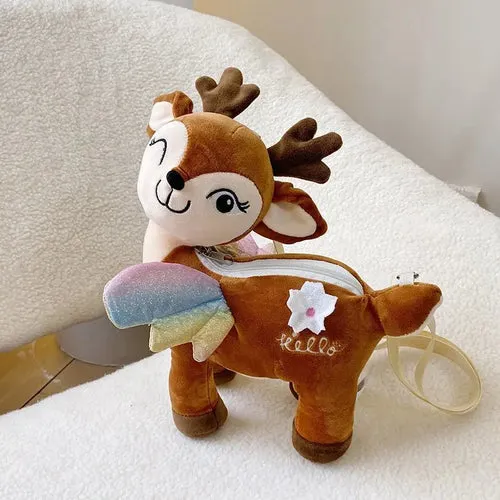 Charming Sika Deer Plush Backpack – Soft, Lightweight, Ideal for Kids!