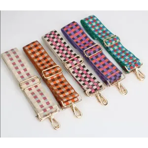Checkerboard Adjustable Purse Straps for a Fun Style Upgrade