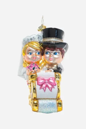 Christopher Radko Just Married Sleigh Ornament