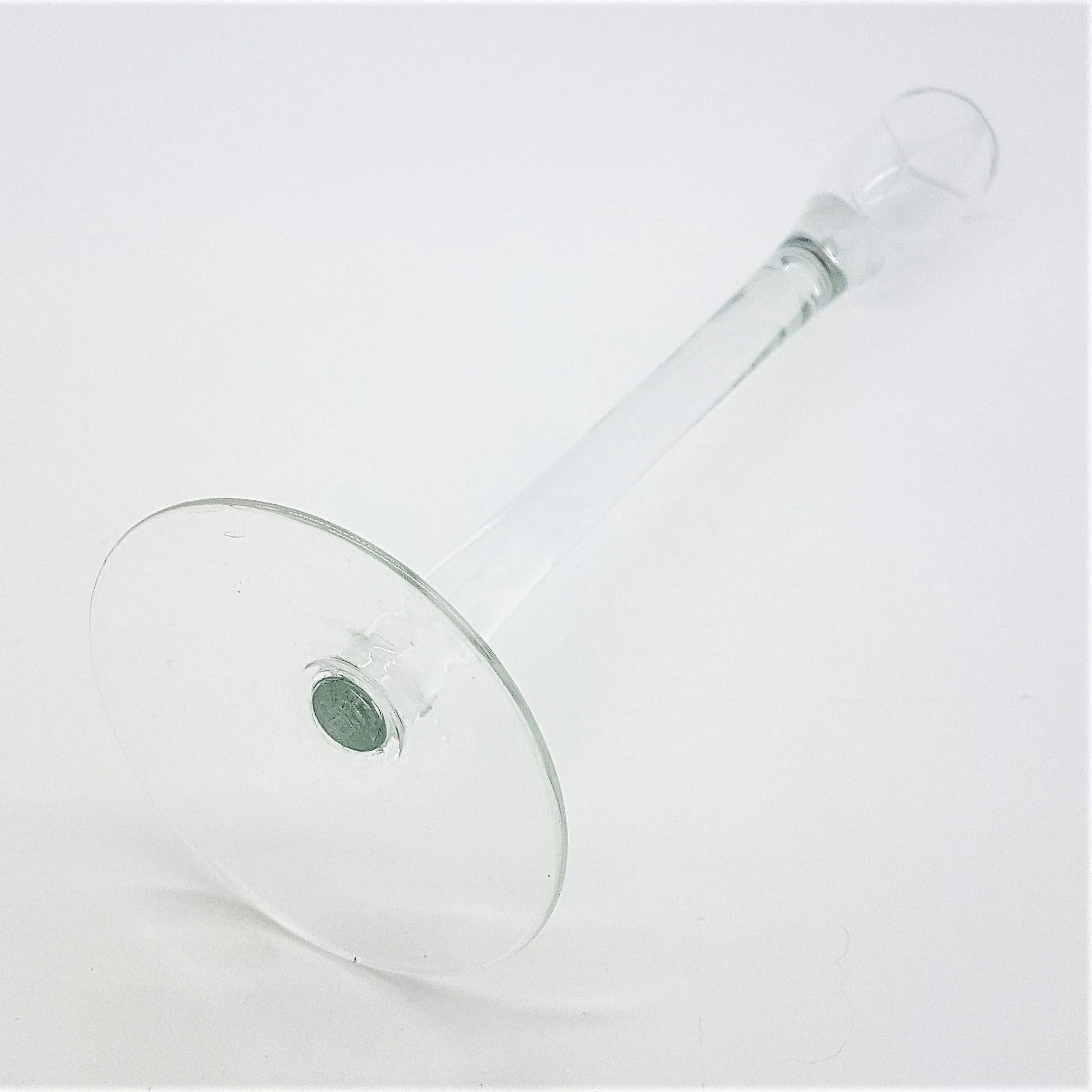 Clear Glass Flute Candle Holder