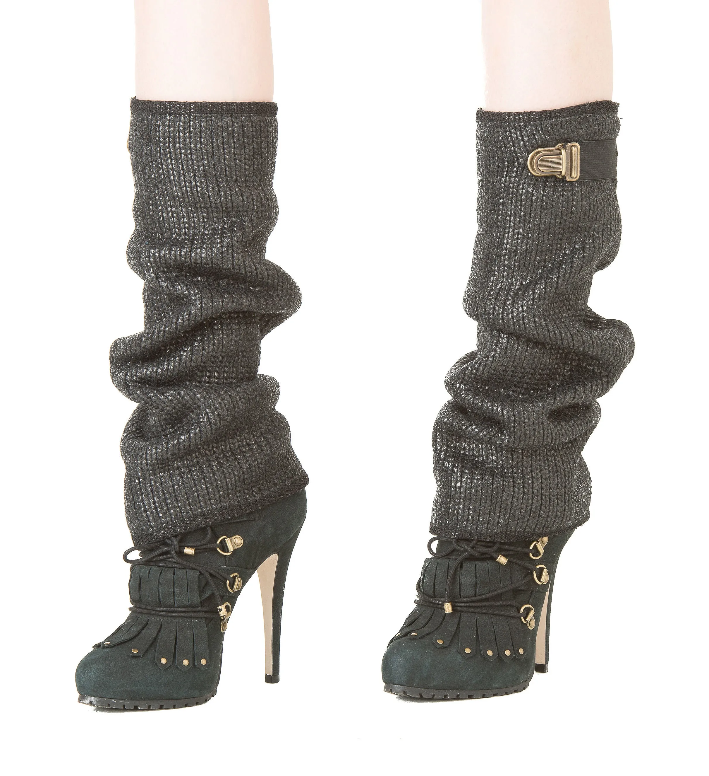 Coated wool legwarmers