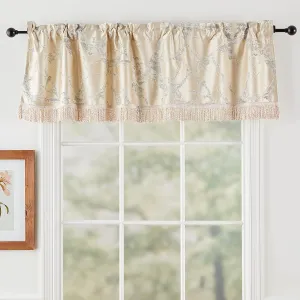 Cordova Abstract Marble Pattern Decorative Window Treatment Rod Pocket Curtain Straight Valance