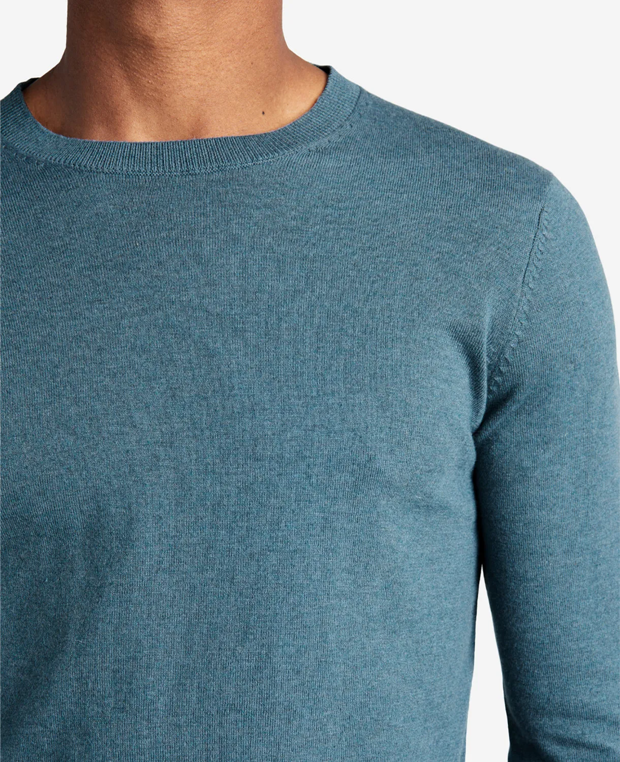 Crewneck Sweater with Tipping Details