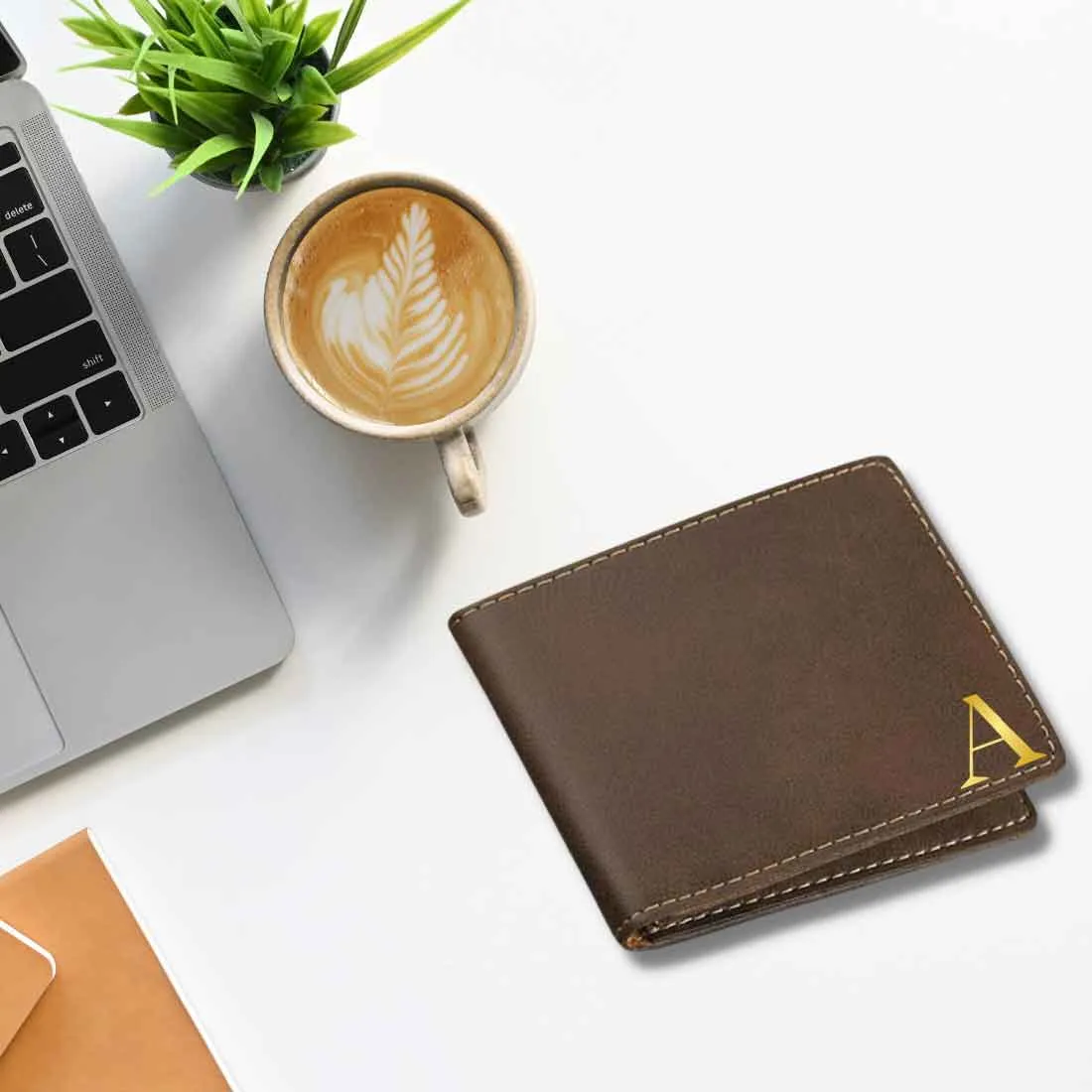 Customized Wallets for Him Faux Leather Gents Purse - Monogram