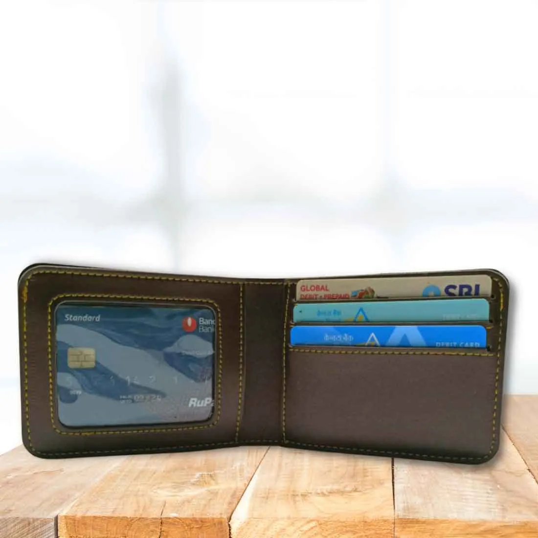 Customized Wallets for Him Faux Leather Gents Purse - Monogram