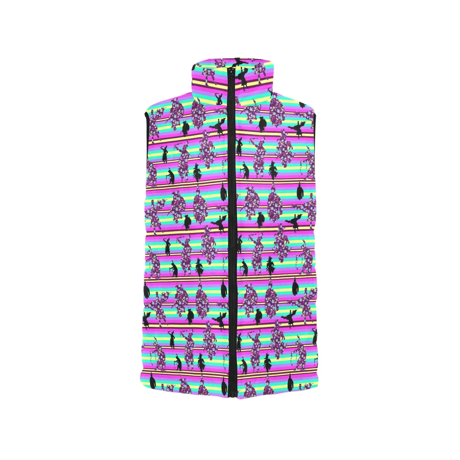 Dancers Floral Contest Men's Padded Vest Jacket