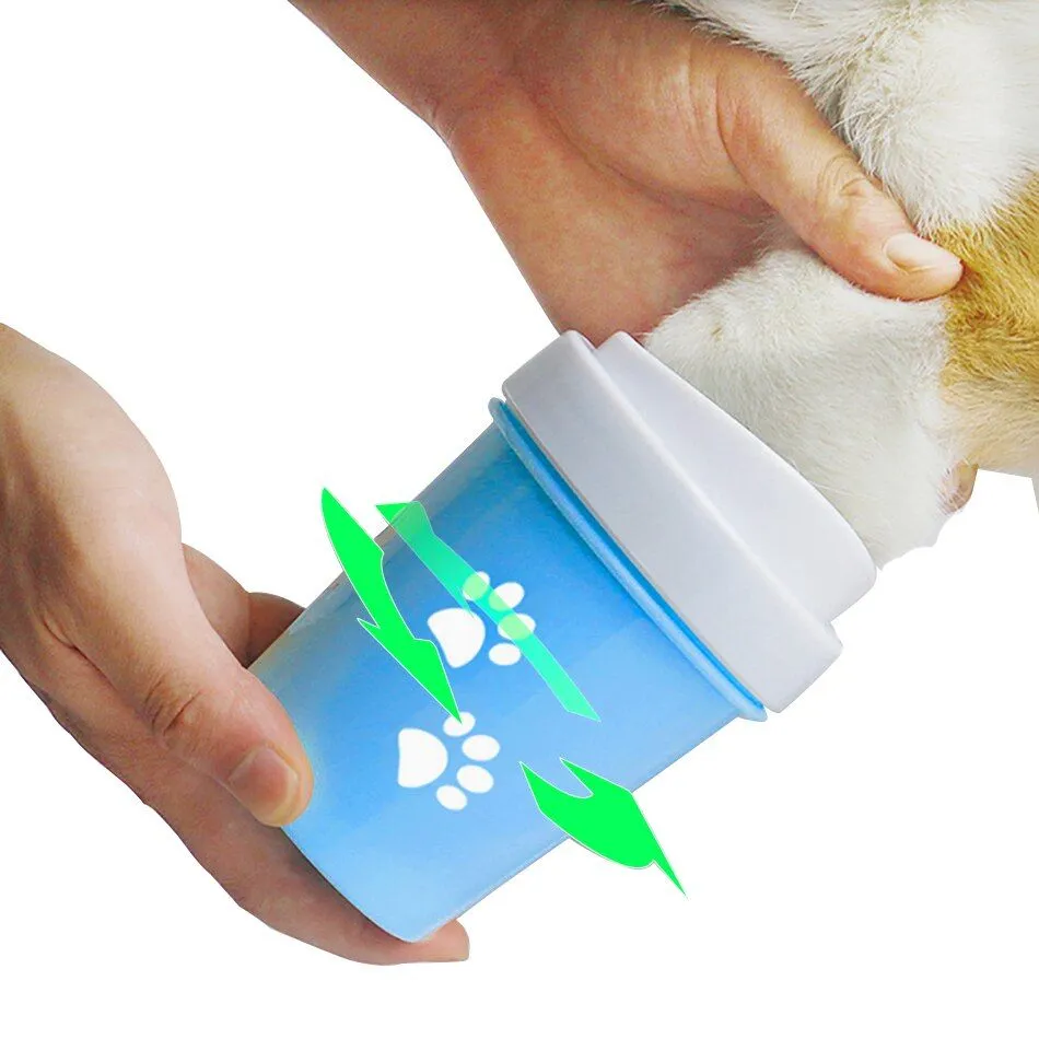 Dog Paw Cleaner Cup for Dogs Feet Washer Portable Pet Cat Dirty Paw Cleaning Cup Soft Silicone Foot