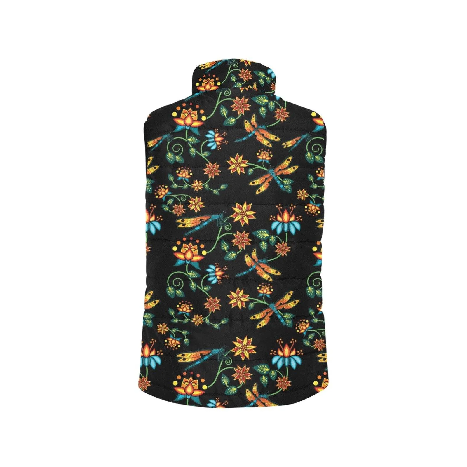 Dragon Lily Noir Men's Padded Vest Jacket