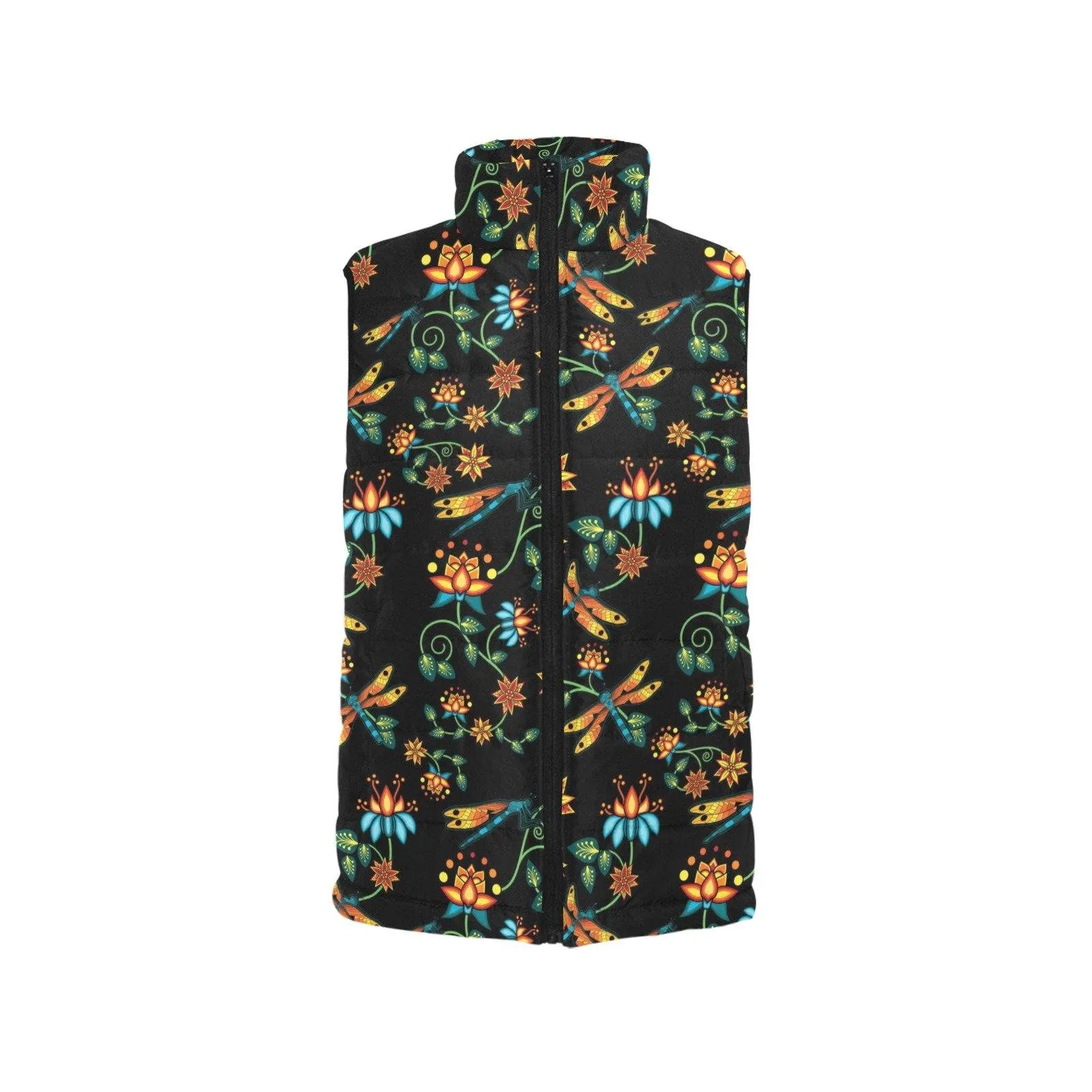 Dragon Lily Noir Men's Padded Vest Jacket
