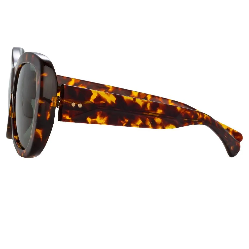 Dries Van Noten 195 Round Sunglasses in Tortoiseshell