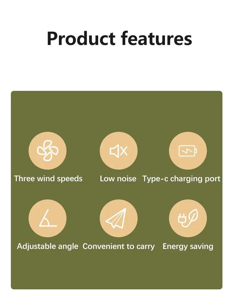 Dual Head Fan with Adjustable Air Speed and Direction USB Powered
