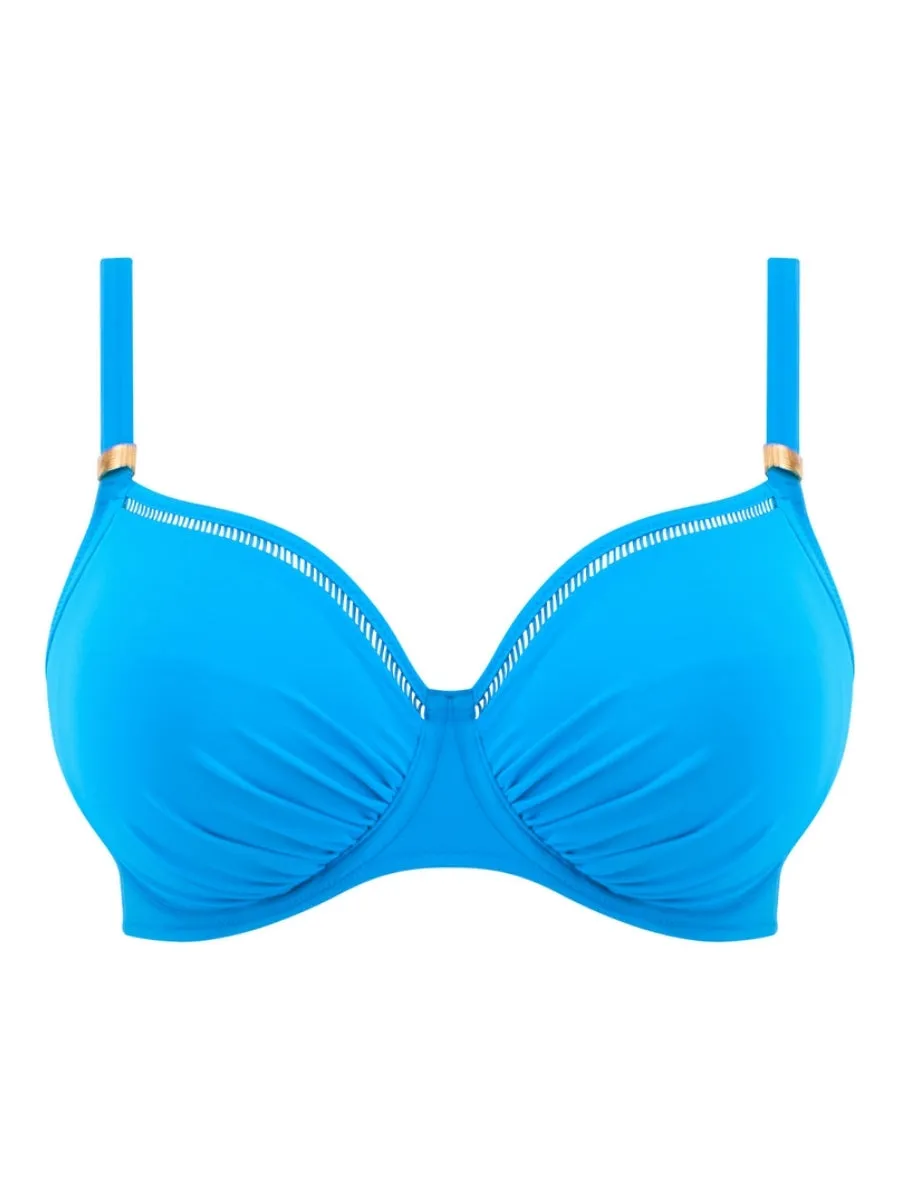 East Hampton Gathered Full Cup Bikini Top - Blue Diamond