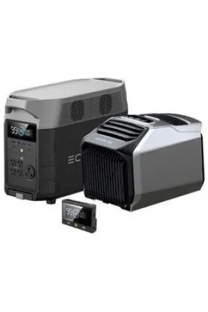 Ecoflow Delta Pro Portable Power Station   Wave 2 Portable Air Conditioner With Free Remote Control