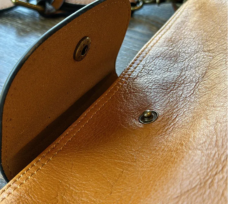 Elagant Women's Black Leather Crossbody Bag Small Over The Shoulder Purse