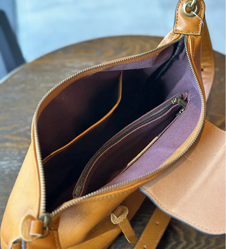 Elagant Women's Black Leather Crossbody Bag Small Over The Shoulder Purse