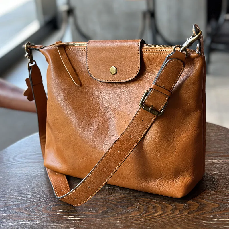 Elagant Women's Black Leather Crossbody Bag Small Over The Shoulder Purse