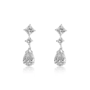 Elegant Pear drop Earrings 8.66cts TW