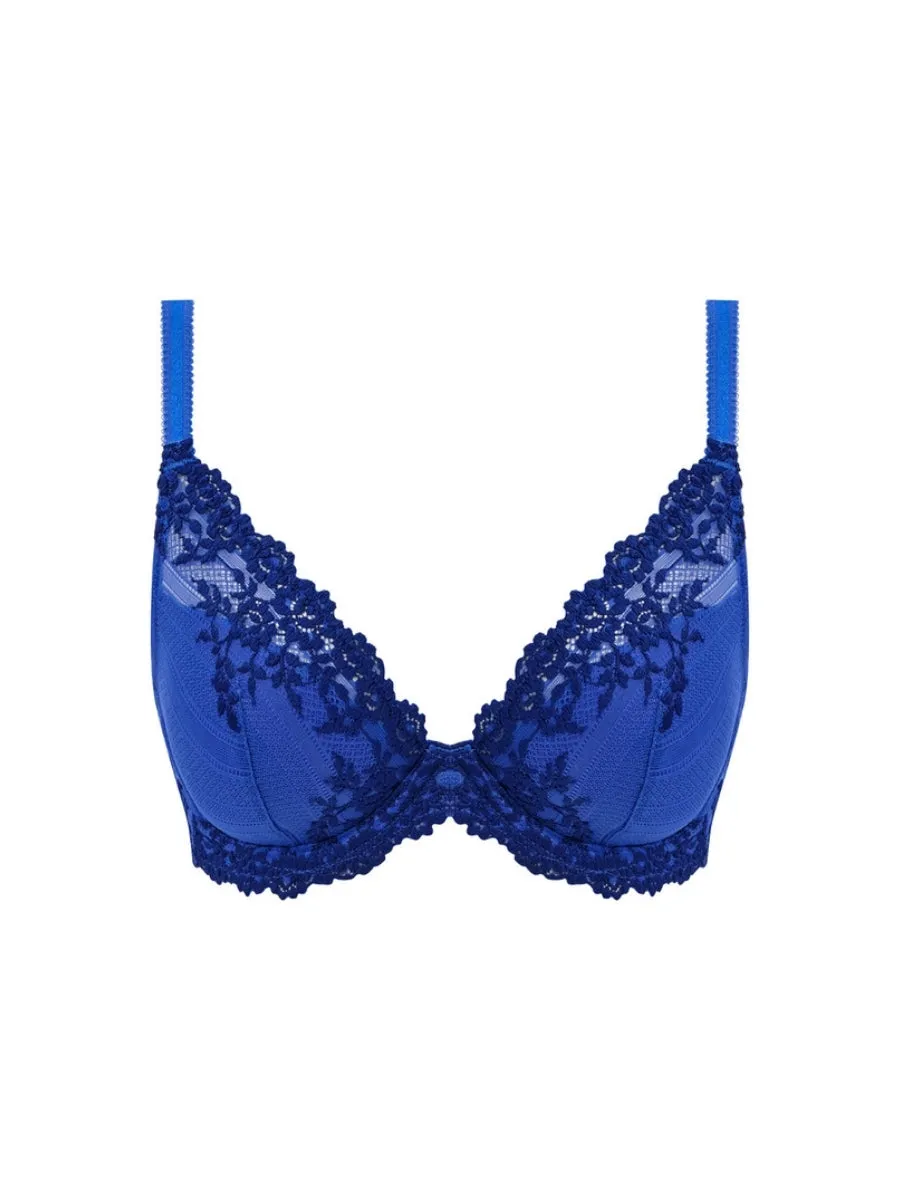 Embrace Lace Plunge Underwire Bra - Beaucoup Blue/Bellwether Blue