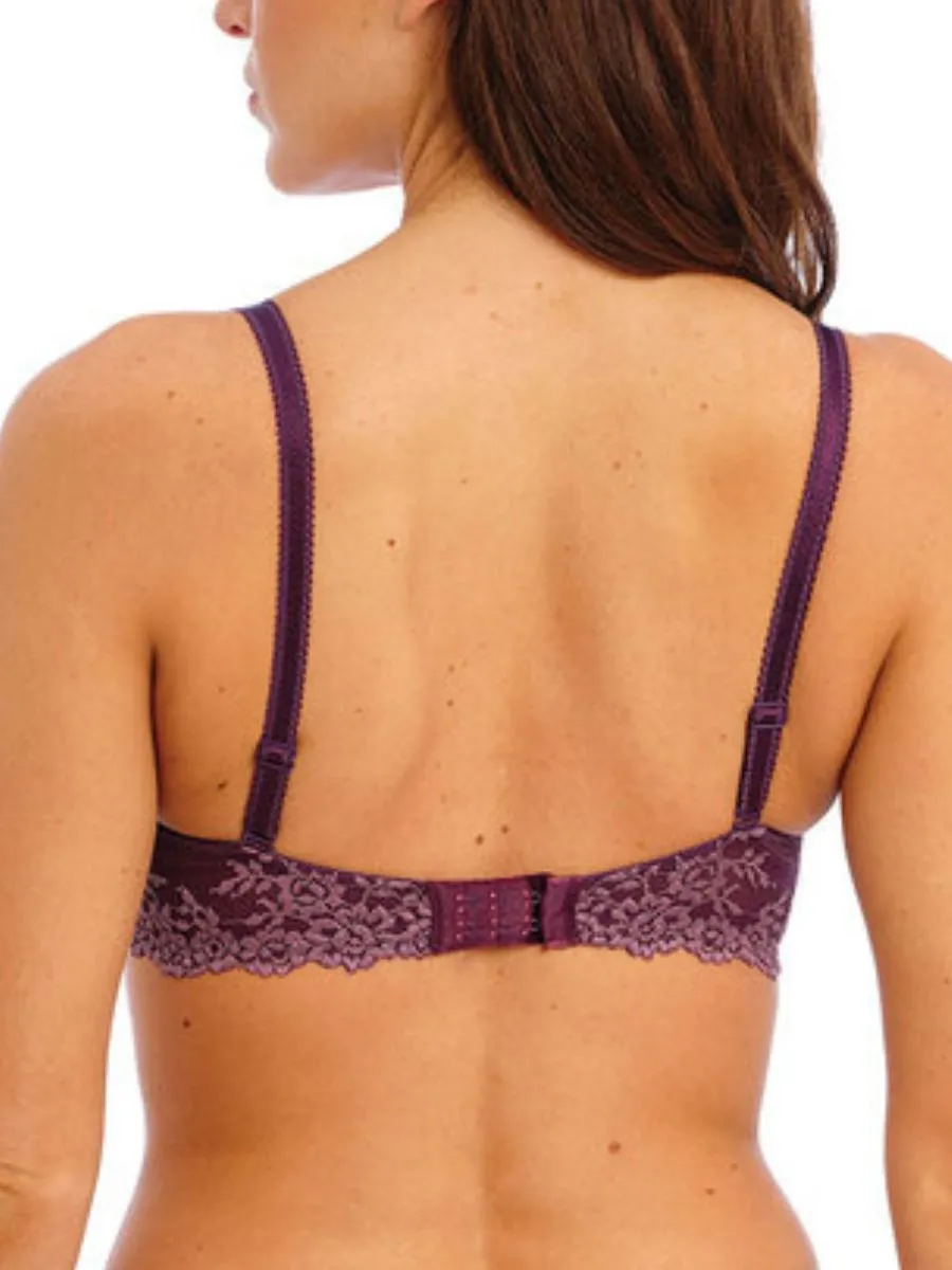 Embrace Lace Plunge Underwire Bra - Italian Plum/Valerian