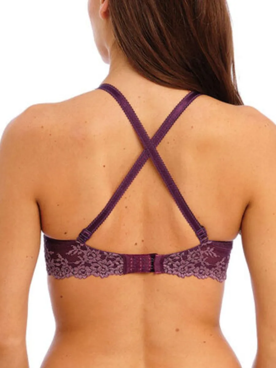 Embrace Lace Plunge Underwire Bra - Italian Plum/Valerian