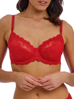 Embrace Lace Underwire Bra - Equestrian Red