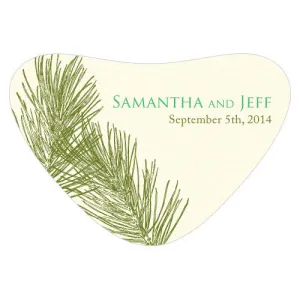 Evergreen Heart Container Sticker Willow Green