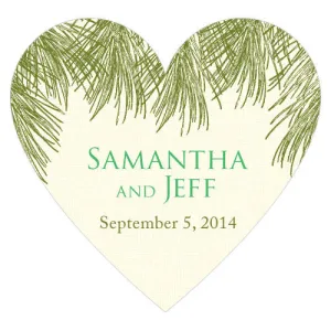 Evergreen Heart Sticker Willow Green