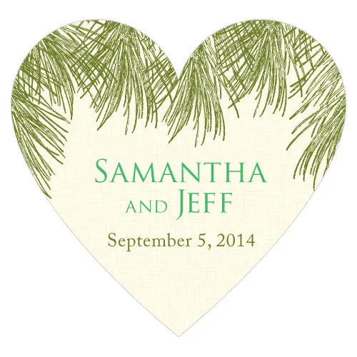 Evergreen Heart Sticker Willow Green