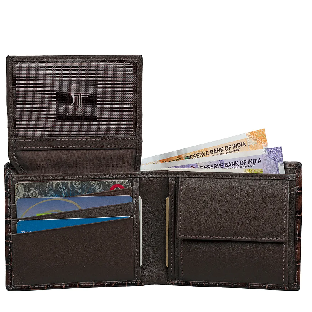 Fab IV Wallet & Tech Kit  | Combo Gift for Men | Gift Set | Genuine Leather Wallet | Leather Tech Kit | Color: Brown