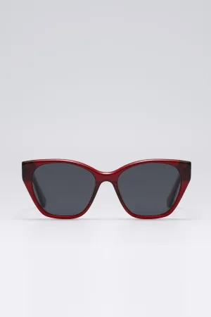 Fangyan | Cat-Eye Clear Red Sunglasses