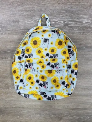 Farm Fresh Sunflowers & Cows Kids' School Backpack