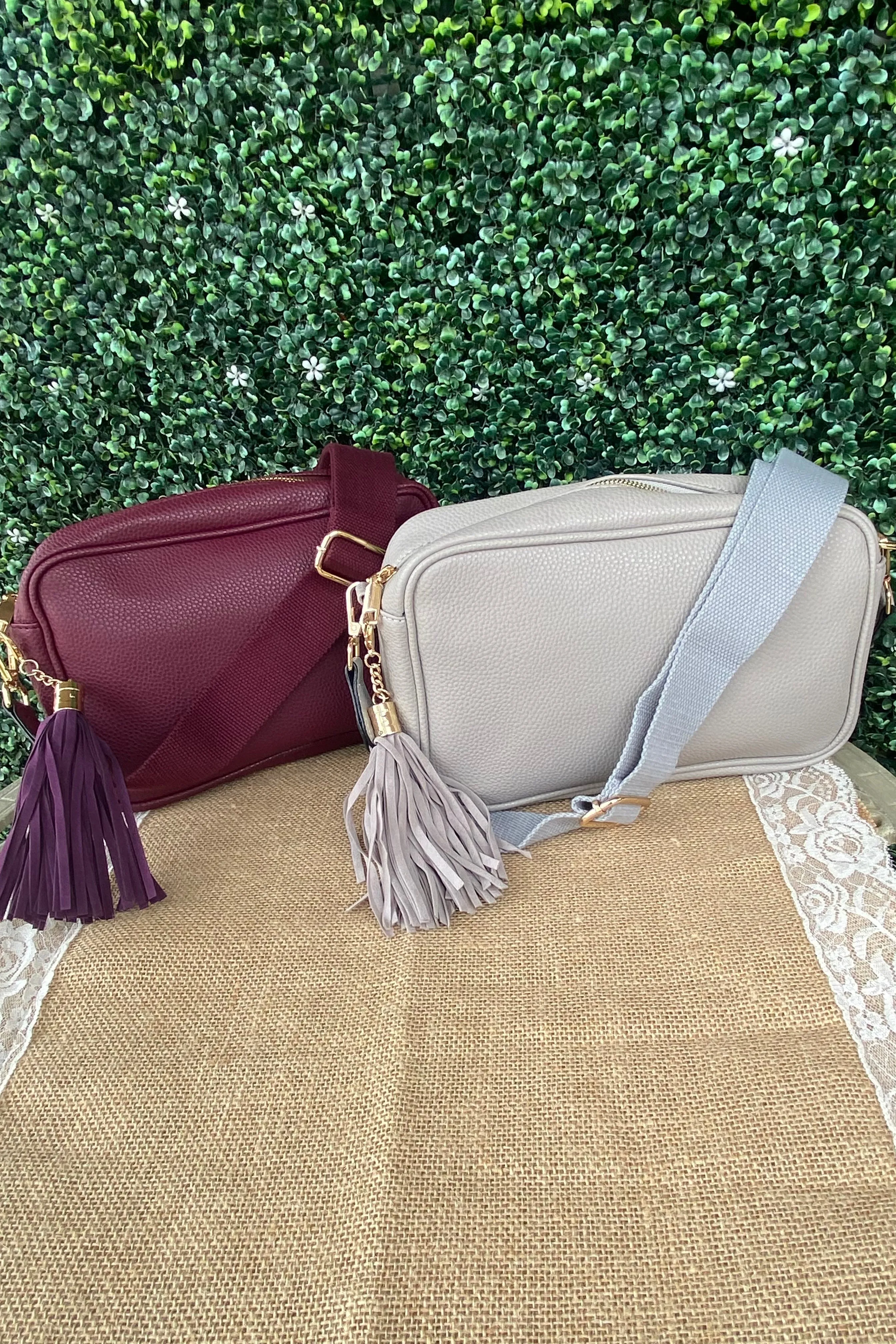 Faux Leather Crossbody Purse