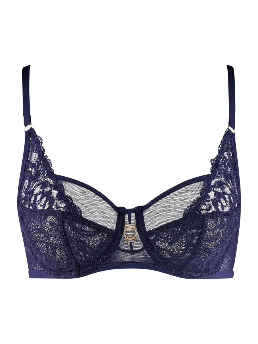 Feeling Myself High Apex Plunge Bra - Astral Blue