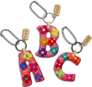 Felt Letter Charm Pink