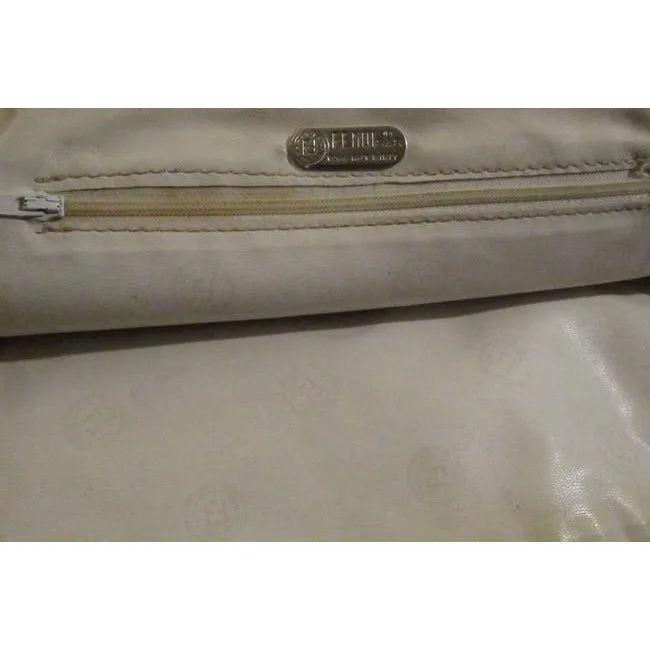 Fendi Clutch Limited Edition Two Way Or Multi Colored Fendi Logo Leather And Coated Canvas Satchel