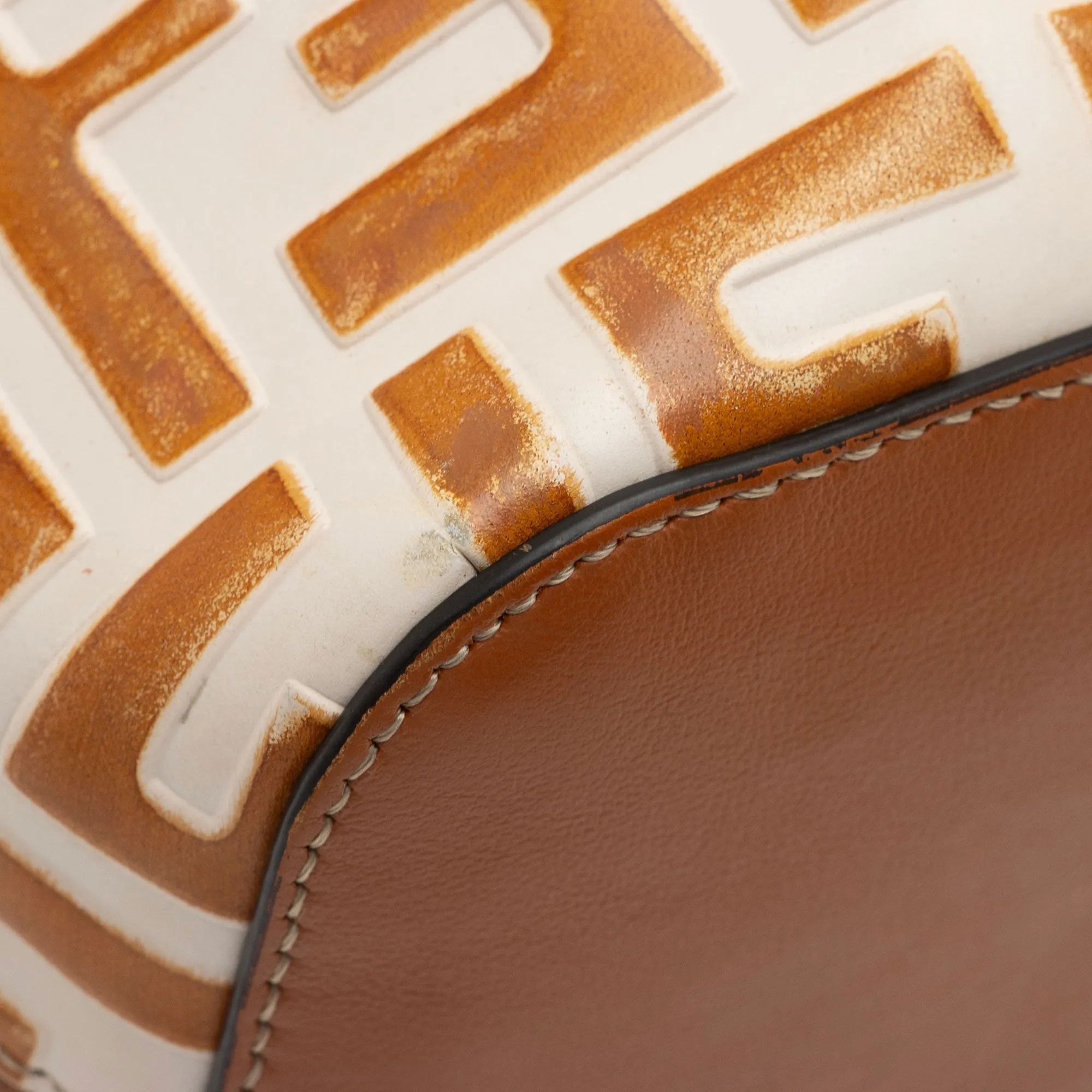 Fendi FF Embossed Calfskin Mon Tresor Mini Bucket Bag (SHF-ubOHeg)