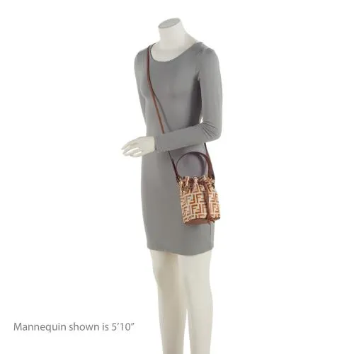 Fendi FF Embossed Calfskin Mon Tresor Mini Bucket Bag (SHF-ubOHeg)