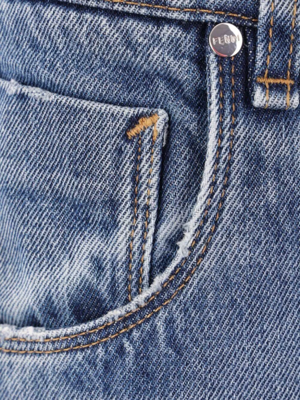 FF PLAQUE STRAIGHT LEG LONG JEANS
