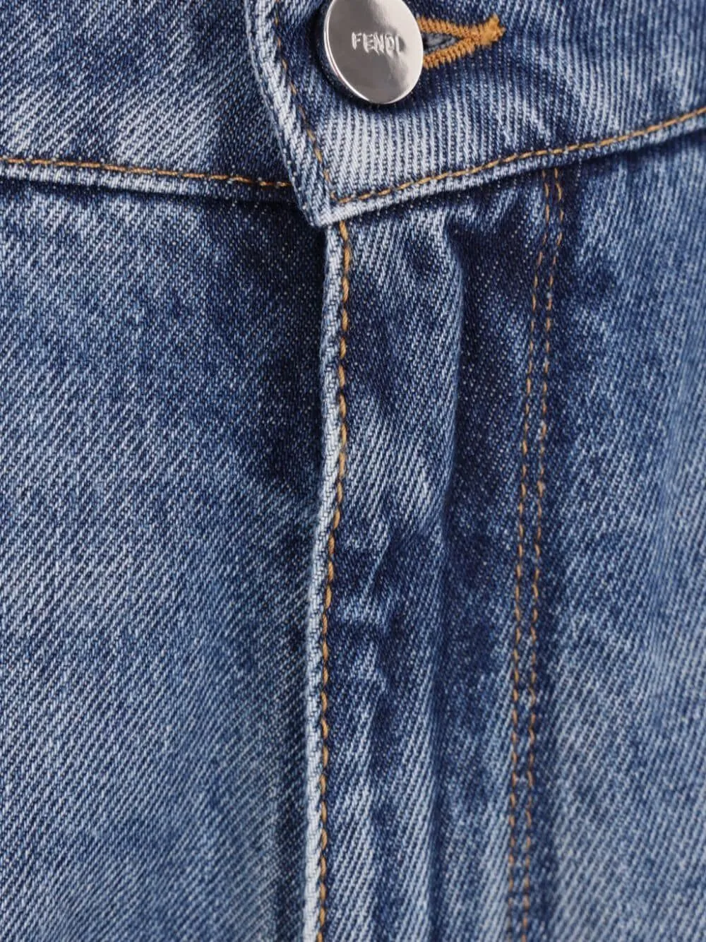 FF PLAQUE STRAIGHT LEG LONG JEANS