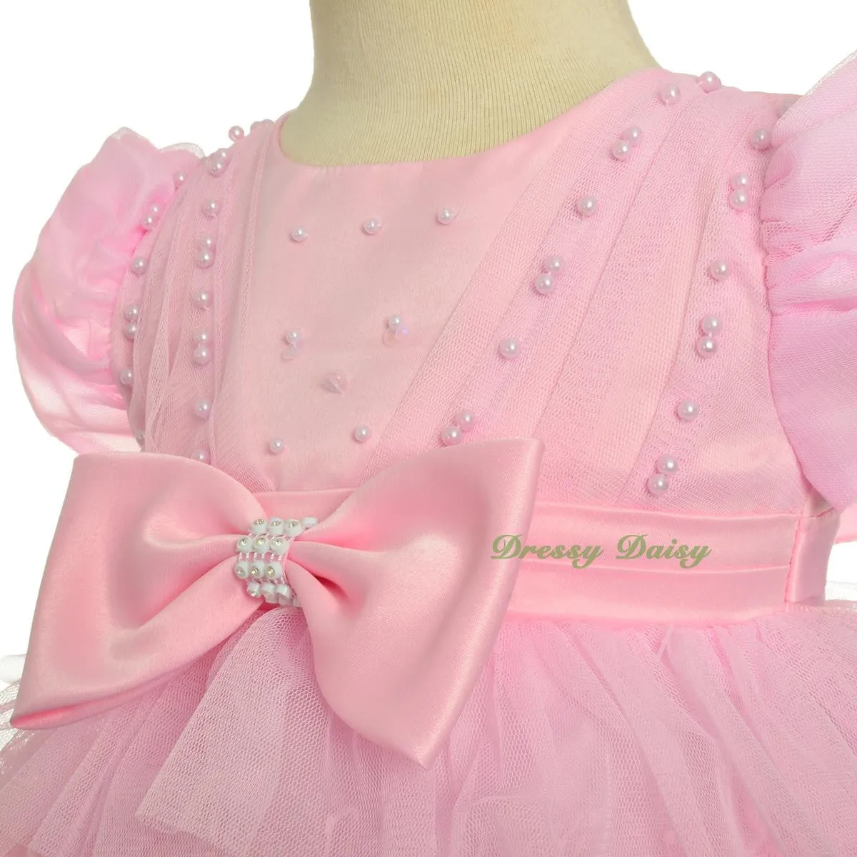 FG323 Beaded Scallop Hemline Dresses Pageant Birthday Occasion Baby Size 9-24 Months