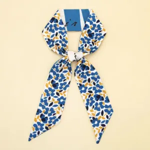 Floral Scarf - Blue/Orange