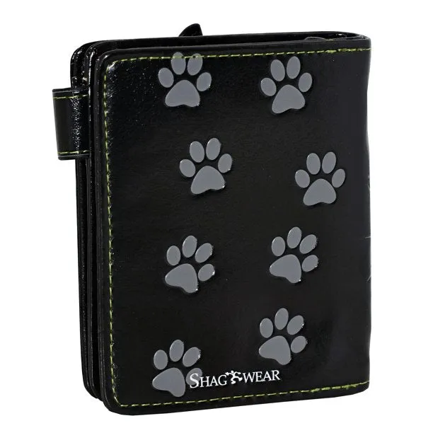 Fluffy Green Eyed Kitty - Small Faux Leather Wallet by ShagWear