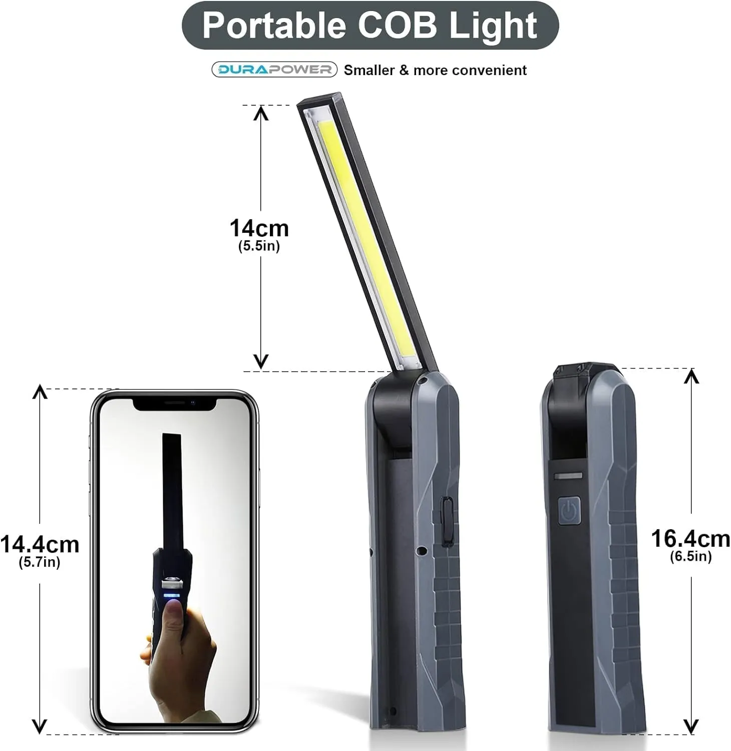 Foldable Magnetic Rechargeable 800 Lumens LED Mechanic Work Light