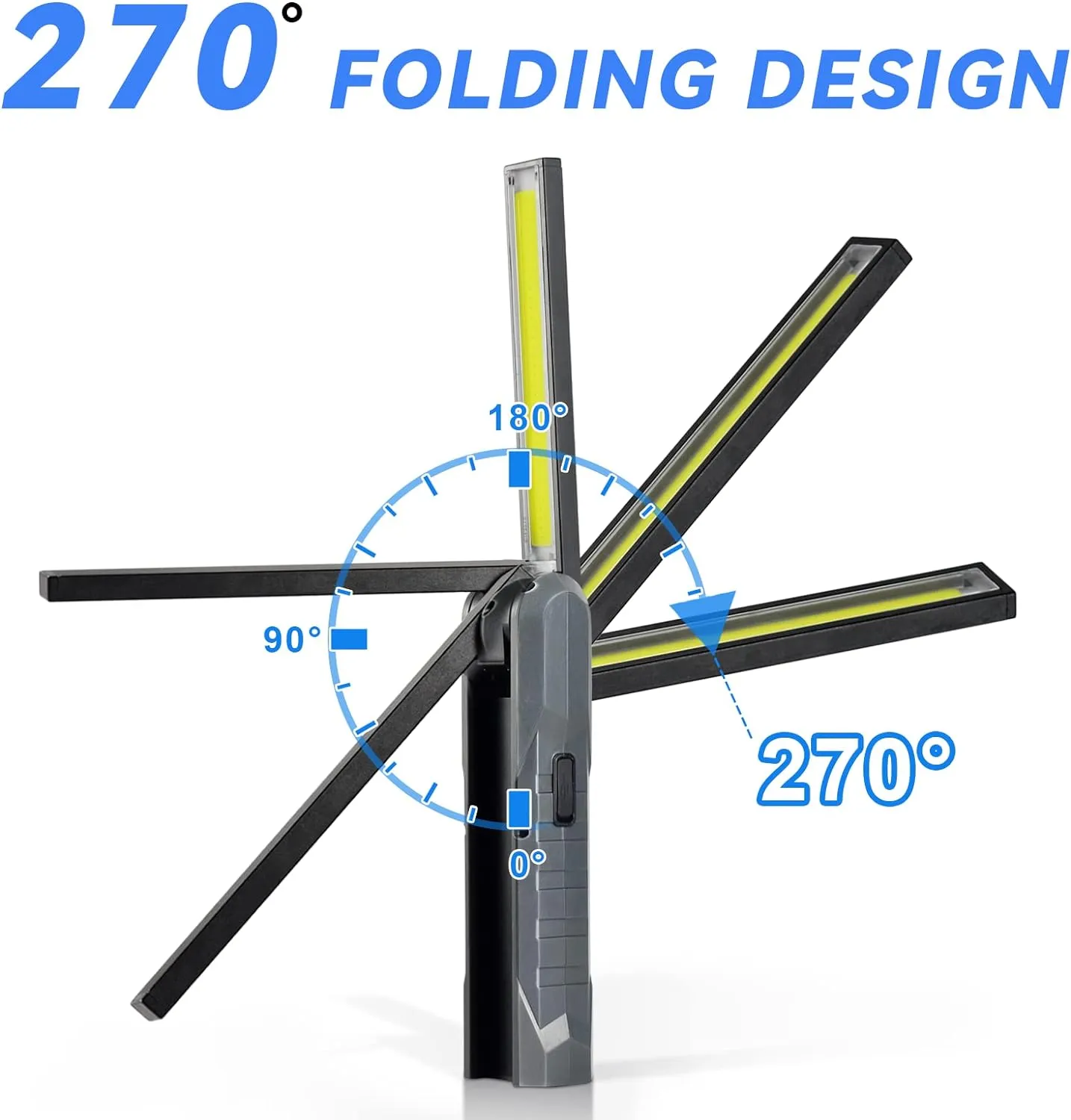 Foldable Magnetic Rechargeable 800 Lumens LED Mechanic Work Light
