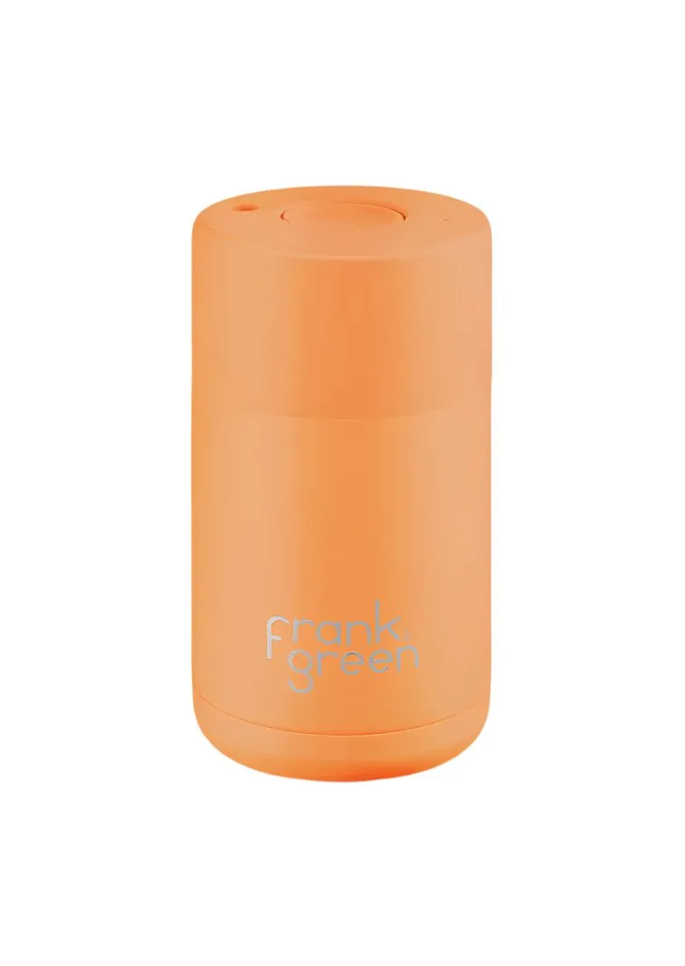 Frank Green Ceramic Reusable Cup 12oz/355ml - Neon Orange