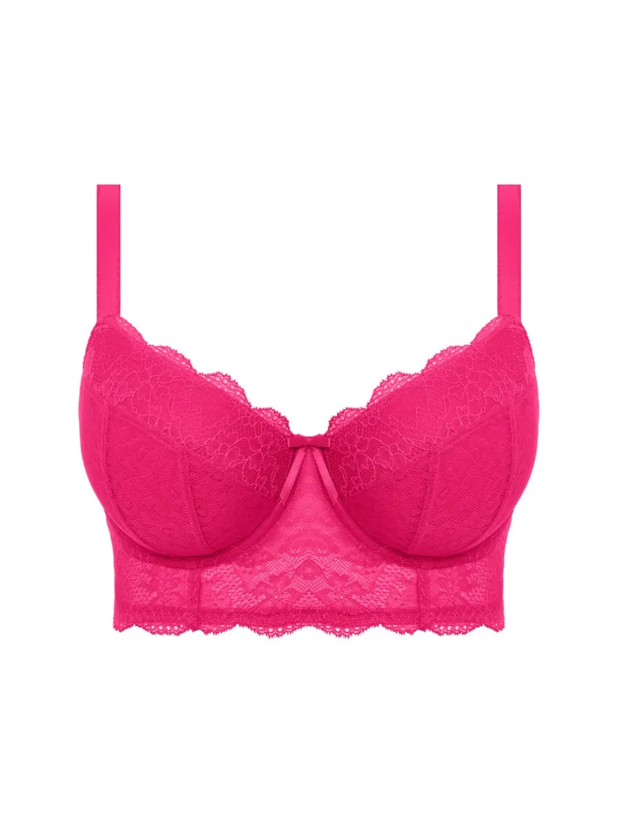 Freya Fancies Longline Plunge Bra - Hot Pink