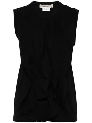 Front Details Sleeveless Top