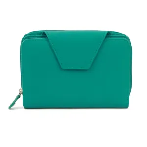 Genuine Soft Leather Purse RFID protection Turquoise