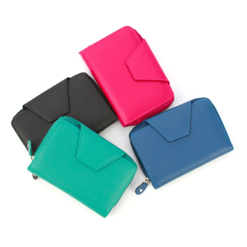 Genuine Soft Leather Purse RFID protection Turquoise